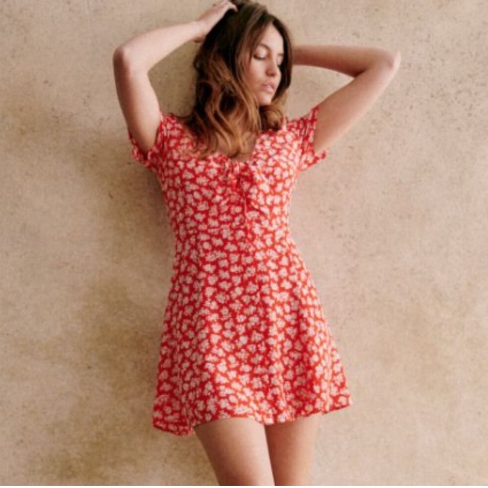 Sézane norabel dress in Cara print size xl 46 nwt